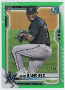 SIXTO SANCHEZ 2021 Bowman Chrome RC - Green Refractor /99 - #78 - Picture 1 of 2