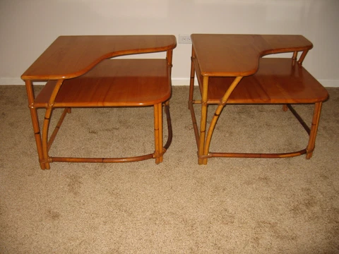 Mid-Century Modern Heywood Wakefield  corner/end tables post 1950 good condition Cover