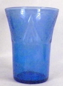 Royal Lace Tumbler Blue Depression Glass 9 oz Hazel Atlas Vintage Nice - Picture 1 of 5