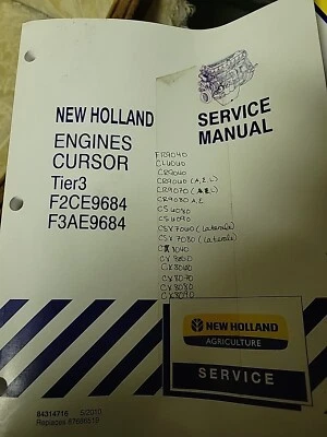 New Holland Cursor F2CE9684 & F3AE9684 Tier 3 Engine Service Manual NH ORIGINAL! - Image 1 of 2