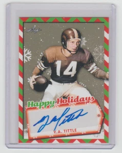 Y.A. TITTLE Signed 2022 Leaf Holiday Bonus Autograph #HH-YAT SP AUTO Rare - Picture 1 of 2