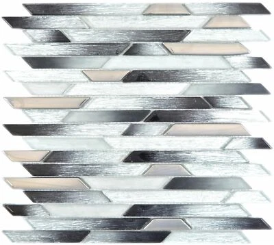 Küchenfliese Glasmosaikstäbchen Rivestimento Silbermix 86-0203_F - Immagine 1 di 4