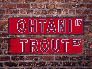 All Los Angeles Angels Players Metal Street Sign Custom Personalized Ohtani Trou - Picture 1 of 7