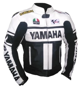 YAMAHA Motorbike Mens Leather Jacket Racing Biker Motorcycle Leather Jackets CE - Picture 1 of 3