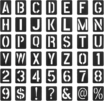 Letter Stencils 3 Inch Stencils Letters and Numbers for Spray Painting, Reusable - Image 1 of 4