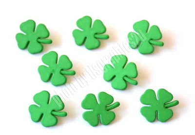 Shamrocks / Shank Back Buttons / Buttons Galore / St Patrick's Day - Image 1 of 3