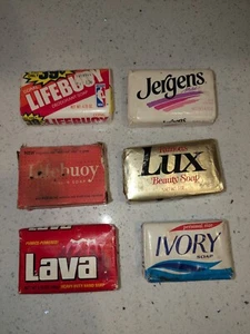 Lot Of 6 Vintage NOS Soap Bars-Lifebuoy, Lava, Ivory, Lux, Jergens. ๐ฒ - Picture 1 of 11