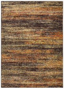 Gold Oranges Faded Striped Rows Solid Door Mat 8037C - Aprx 1' 10" x 3' 2" - Picture 1 of 1