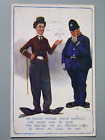 Postcard, Comic, Police, Charlie Chaplin...Grade VG