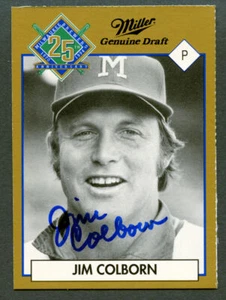 Jim Colborn signed autograph Milwaukee Brewers Miller 25 Year Commemorative Card - Picture 1 of 1