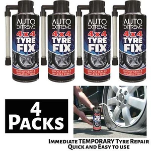 4X4 - 4 -LARGE QUICK FIX CAR EMERGENCY TYRE PUNCTURE REPAIR KIT 450ml - 7146 - Picture 1 of 1