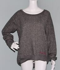 NWT Women's BCBGMAXAZRIA Gray/White Marled Quilted Pullover Sz L Large