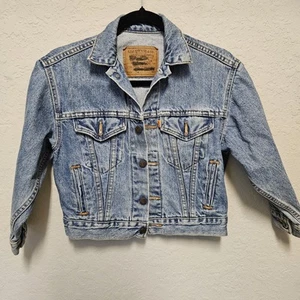 Vintage Kids Small 8-10 LEVI Strauss Jean Jacket  - Picture 1 of 3