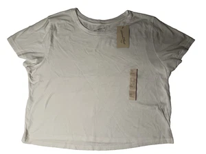 Universal Thread Shrunken T-Shirt Short Sleeve Women's XXL 100% Cotton White NWT - Picture 1 of 11