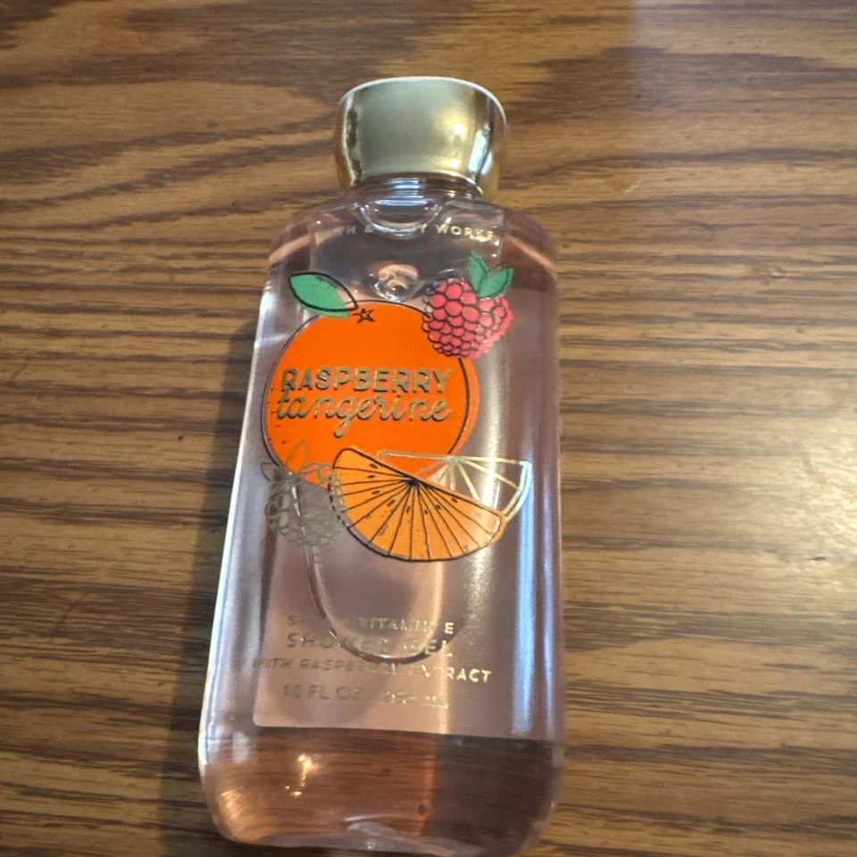 BATH & BODY WORKS RASPBERRY TANGERINE SHEA SHOWER GEL BODY WASH 10 FL OZ NEW - Image 1 of 2