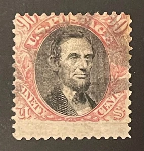 Tangstamp: US Stamp #122 Pictorial Lincoln Used (last Photo In Watermark Fluid) - Picture 1 of 3