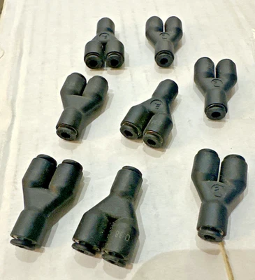 8 LEGRIS 3140 53 00 Y Union 1/8” Tube Push To Connect Pneumatic Air Line Fitting - Image 1 of 4