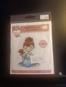 SALE WHIFF OF JOY RUBBER STAMP NORA WITH ROSE  A241 NEW (SALEWOJ16) - Picture 1 of 2