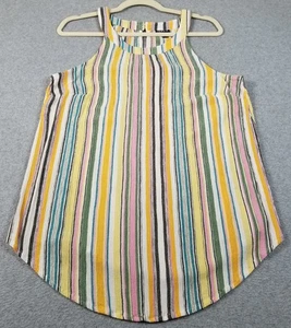 TORRID Tank Top Women’s 1 1X Plus Multicolor Striped Sleeveless Gauze Spring Fun - Picture 1 of 11