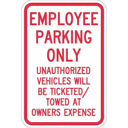 Lyle T1-1180-Eg_12X18 Employee Parking Sign, 18" X 12,  T1-1180-Eg_12X18 - Image 1 of 1