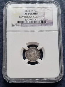 1836 Capped Bust Half Dime 5c Graded NGC XF Details Better Grade #92392 - Picture 1 of 2