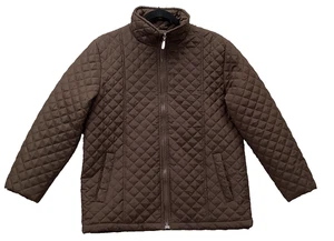 Bestow Jacket Womens Extra Large Brown Quilted Puffer Full Zip Coat Warm Winter - Picture 1 of 11