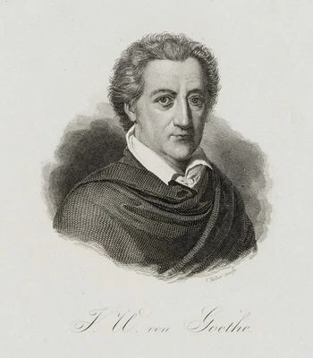 F. WEBER (1813-1882), Porträt J. W. von Goethe (1749-1832), Sst. Romantik - Bild 1 von 4