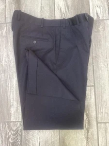 JB BRITCHES FOR NORDSTROM ALL WOOL DRESS PANTS 38X28 NAVY BLUE - Picture 1 of 4