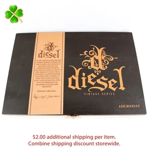 Caja de cigarros de madera Maduro Diesel Rabito Vintage Series 600 10,75" x 7,75" x 1,25" - Imagen 1 de 12