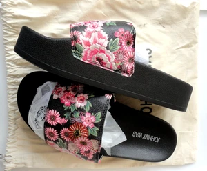 Johnny Was 9 Platform Slide sandals - BLUM Embroidered black Fresh Unworn NWT - Picture 1 of 6