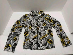 Batman Button Up Pajama Top Boys Size 8 - Picture 1 of 6