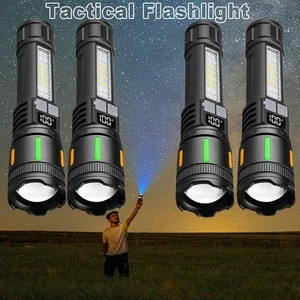 99000000LM LED Tactical Flashlight Rechargeable USB Super Bright Powerful Torch - Picture 1 of 16
