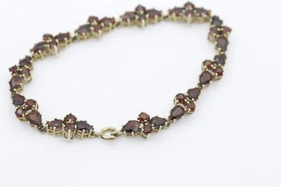 Wunderschöner Damen Armband aus 333 / 8k Gelbgold mit Granat Edelsteine - Bild 1 von 3