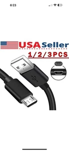 6ft Micro USB Fast Charging Cable Cord For Samsung Android Phone Charger - Picture 1 of 5
