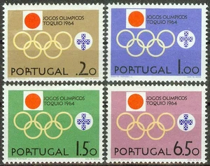 Portugal 1964, Olympische Sommerspiele Tokio Olympische Ringe, postfrisch - Bild 1 von 1