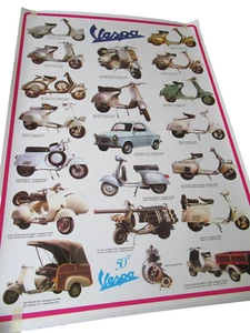 POSTER VESPA D'EPOCA ANNI 60 - Picture 1 of 1
