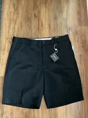 Pantalones Cortos de Golf Alan Flusser Negros Sin Absorción de Hierro Rendimiento Liberación de Manchas 38W Foto 1 de 4