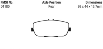 EBC Yellowstuff Sport Brake Rear Pad Set for 06-15 Mazda Miata MX5 2.0L DP41775R - Изображение 1 из 3