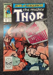 The Mighty Thor #411 Acts Of Vengeance Volume 1 Juggernaut Marvel Comic 1989 - Picture 1 of 9