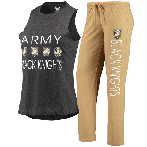 Women's Concepts Sport Gold/Black Army Black Knights Tank Top & Pants Sleep Set Cover