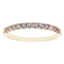 Lab-Created Alexandrite Birthstone Stacking Ring in 10K Yellow Gold