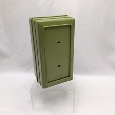 Vintage 1970's Avocado Green Napkin Holder Dispenser Style 7.25"x4"  Plastic