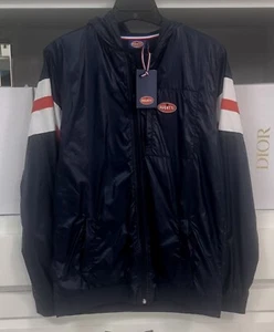 New Bugatti Youth Light Hooded Full-Zip Jacket in Navy Blue - Size 16yrs - Picture 1 of 11