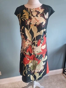 Ted Baker Sleeveless Shift Dress with Pleated kick hem - Size 2/10 - Picture 1 of 8