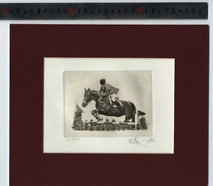 Sweden 1990 World Equestrian Games Stamp prototype engraving Zlatko Jakus - Picture 1 of 4