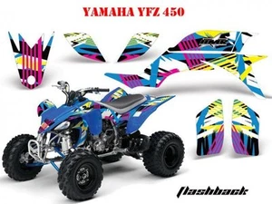KIT GRÁFICO DE DECORACIÓN DE CARRERAS AMR ATV YAMAHA YFZ 450 04-14, YFZ450R FLASHBACK B - Imagen 1 de 2