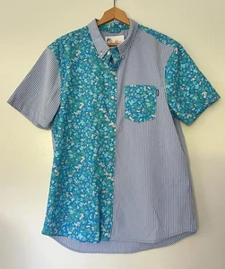 Chubbies Shirt Mens XL Blue Seersucker Performance Stretch Travel Buttton Down - Picture 1 of 4