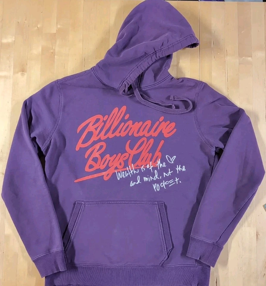 Billionaire 男孩俱乐部连帽衫“财富属于 ❤️ And Mind,而不是口袋”Med — 第 1/4 张图片