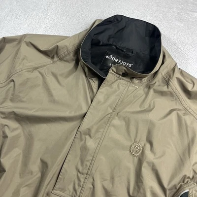 Chaqueta Footjoy Dryjoys Hombres XL Marrón Golf Cortavientos Con Capa Cremallera Frontal A Presión De Colección Foto 1 de 4