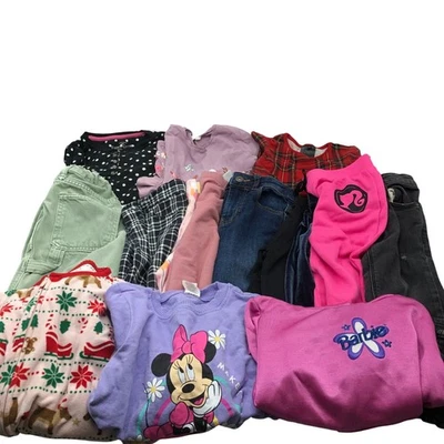 Niñas Talla 6-7 Otoño Invierno Ropa PAQUETE Pantalones Leggings Ropa de Salón Jeans Foto 1 de 4